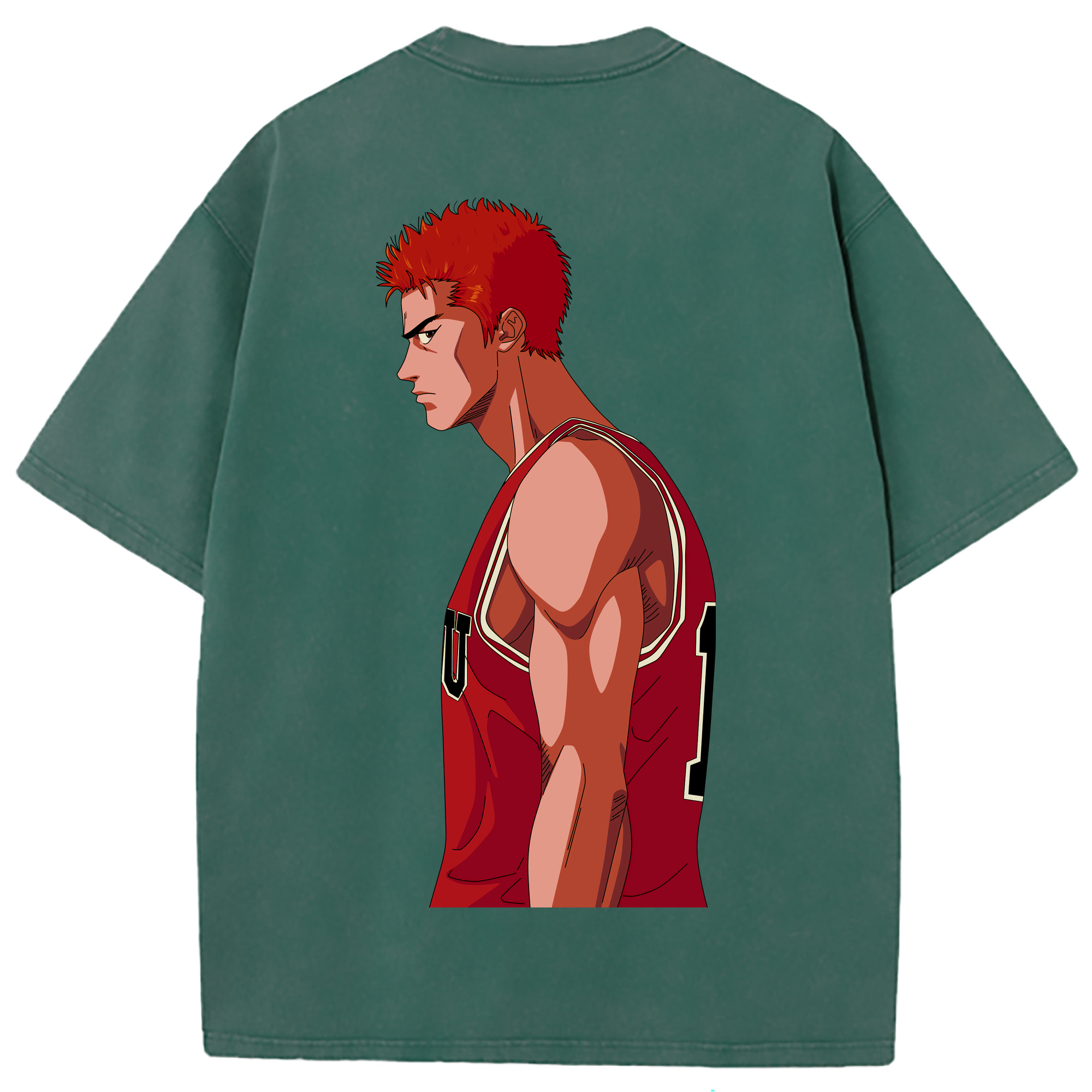 （画像用） SLAM DUNK／スラムダンク 綿100% ヴィンテージ風 半袖Tシャツ（背面プリント）